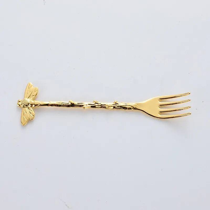 6pcs Stainless Steel Dragonfly Fork Set