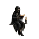 Gothic Dark Fantasy Book Shelf Figures Resin Figurines Grim Reaper Fantasy Library Decor