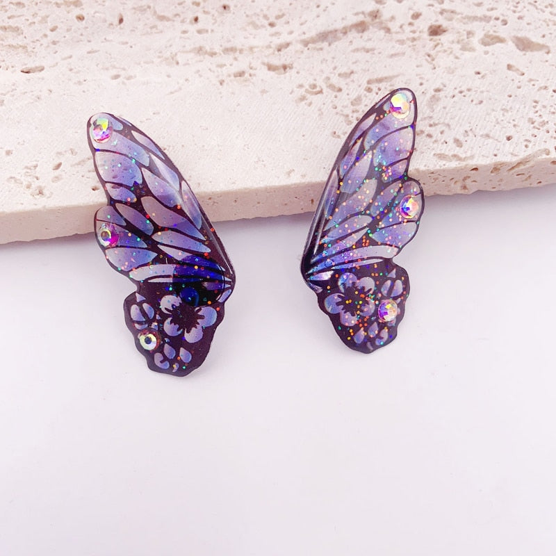 Fantastical Resin Butterfly Wings Earrings