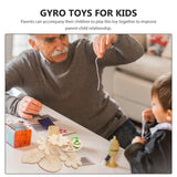 12 DIY Gyro Toys Wooden Spinning Tops Kids Craft Project
