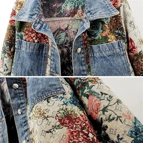 Maisie's Floral Print Denim Jacket
