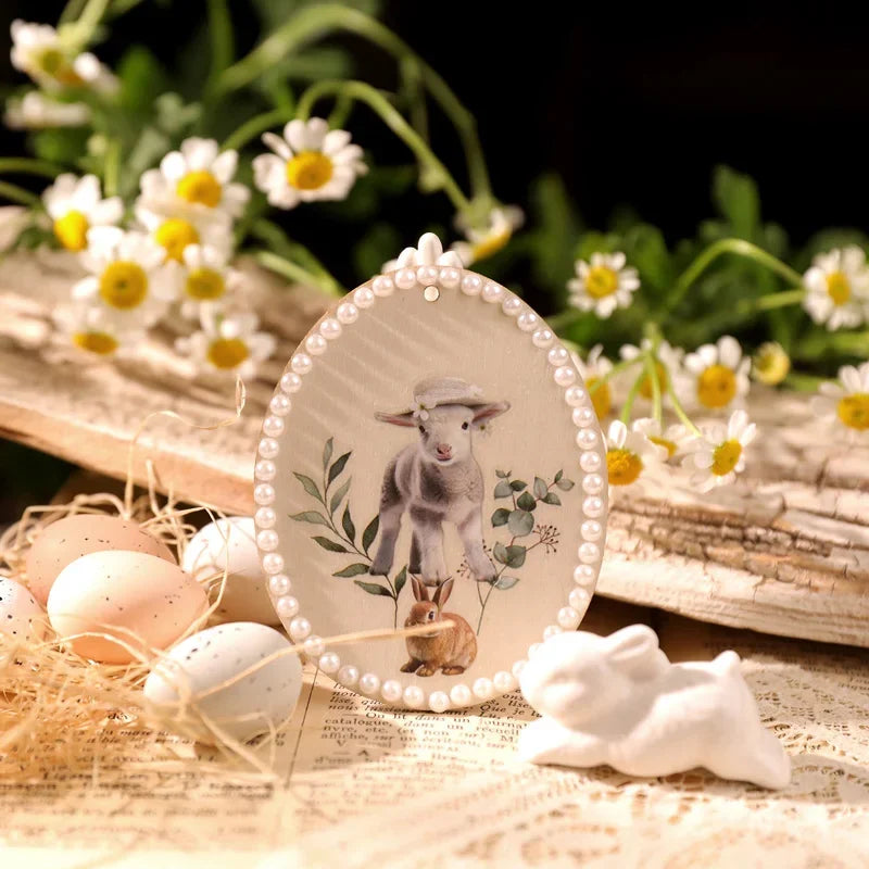 2 Sheet Easter RUB ON Transfer Stickers Cute Bunny Egg Flower Stickers DIY Scrapbooking Craft