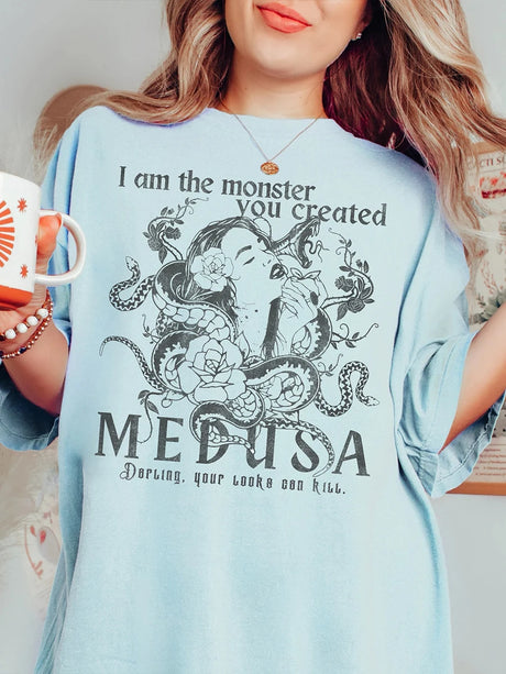 Medusa T-shirt Dark Academia Snake Literary Tee Book Lovers Gift