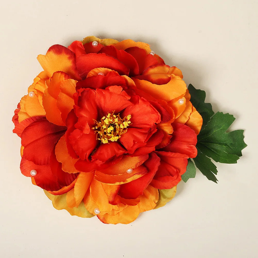 15cm Large Blooming Rose Flower Hair Clip & Brooch