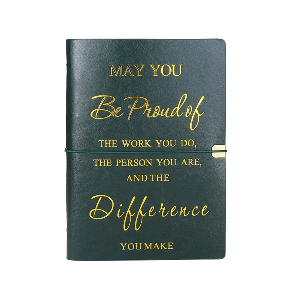 Teacher Colleague Employee Nurse Appreciation Gift 80 Sheets A5 Soft PU Leather Cover Loose-leaf Notebook