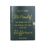 Teacher Colleague Employee Nurse Appreciation Gift 80 Sheets A5 Soft PU Leather Cover Loose-leaf Notebook