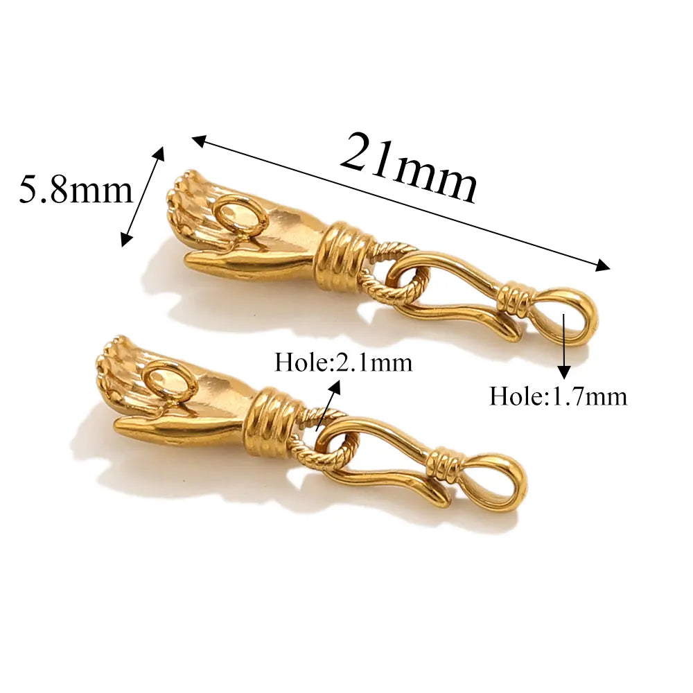 5pcs Stainless Steel Clasp Connectors For DIY Jewellery Making Lobster Clasps Hook Bracelet Necklace Findings