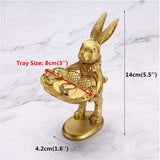 Golden Bunny Butler Home Decor
