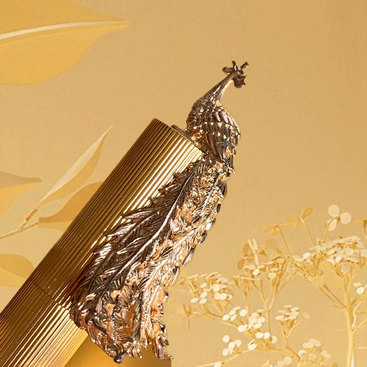 1pc Empty Lipstick Tube Metal 3D Gold Phoenix Lipstick Bottle 12.1mm DIY Makeup Packaging Lip Balm Tube