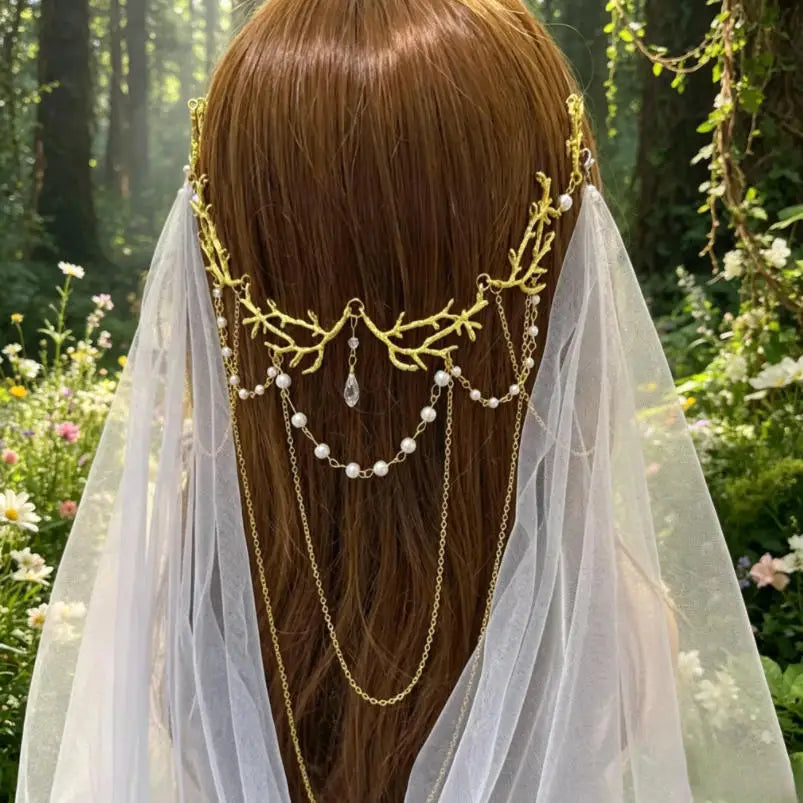 Forest Woodland Fairycore Hairchain