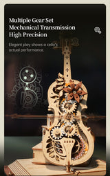 Magic Cello Music Box DIY Wooden Model Kit