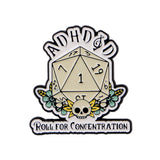ADHD Awareness Enamel Pins Roll the Dice Badge Lapel Pin