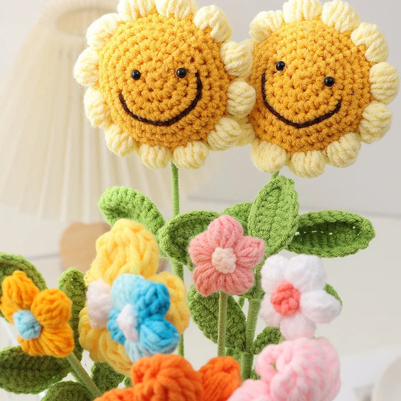 Handmade Crochet Sunflowers