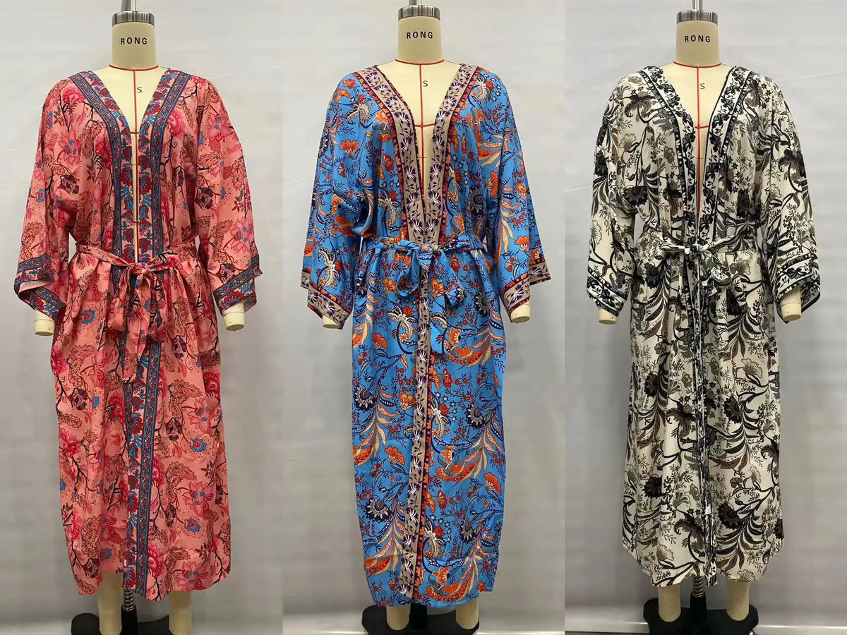 Charmy's Cover-up Long Kimono Robe