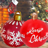 60cm Outdoor Christmas Inflatable Baubles PVC Giant Xmas Balls Decorations Toy Ball