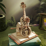 Magic Cello Music Box DIY Wooden Model Kit