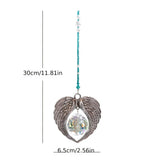 Angel Wing Suncatcher Crystal Pendant Rainbow Maker with Beads