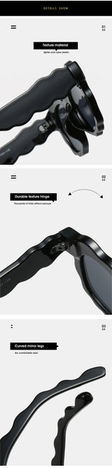 Lucy's Square Jelly Sunglasses Gradient Shades UV400