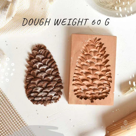 Easter Christmas Wooden Cookie Mould Gingerbread Embossing Stamp Baking Tools