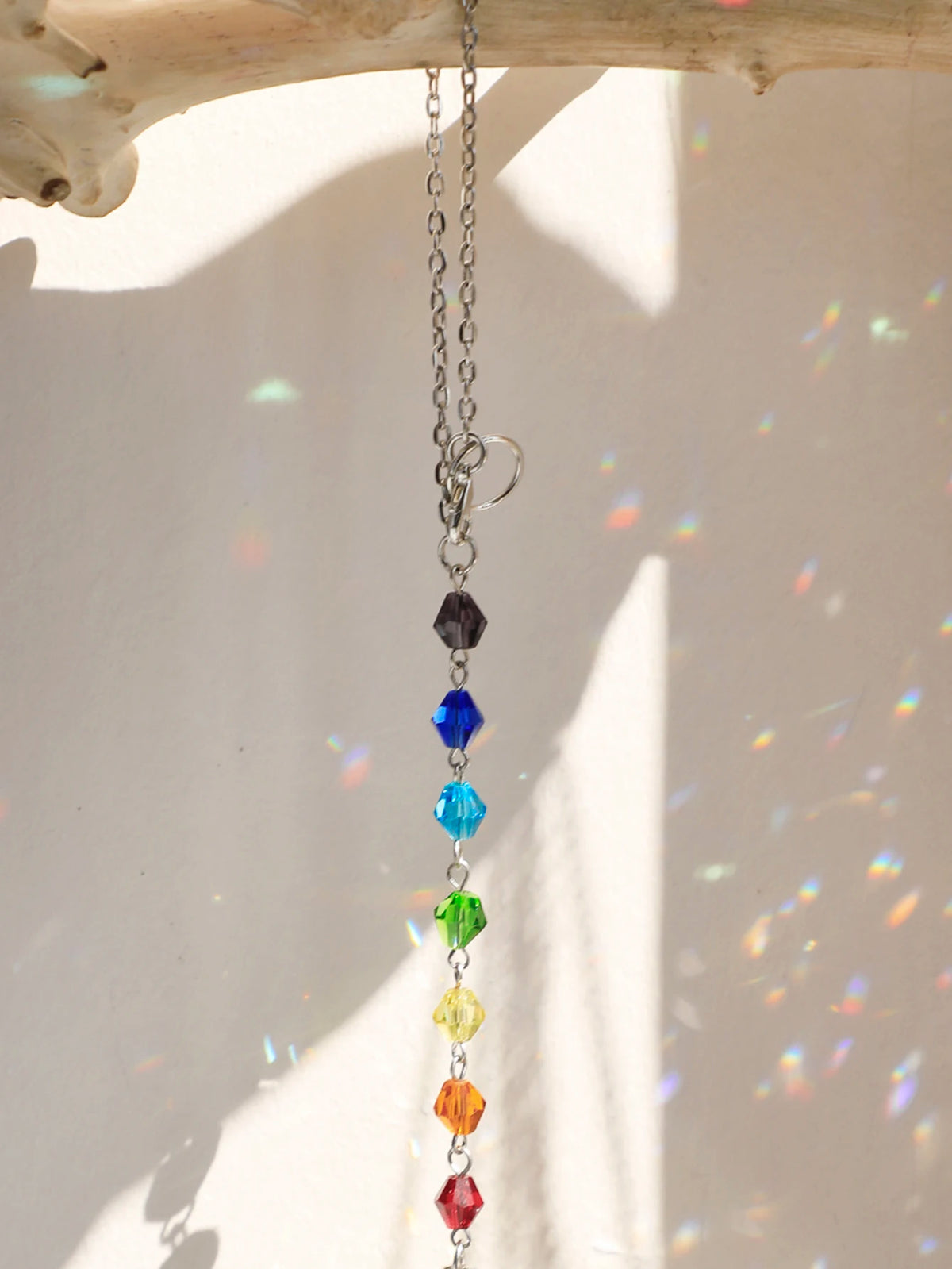 Angel Wing Sun Catcher Hanging Crystal Prism Rainbow Maker