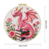 Pink Dragon DIY Embroidery Kit for Beginners