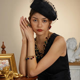 The Alchemist's Charms Multicolour Crystal Chain Bracelet 18K Gold Plated Adjustable