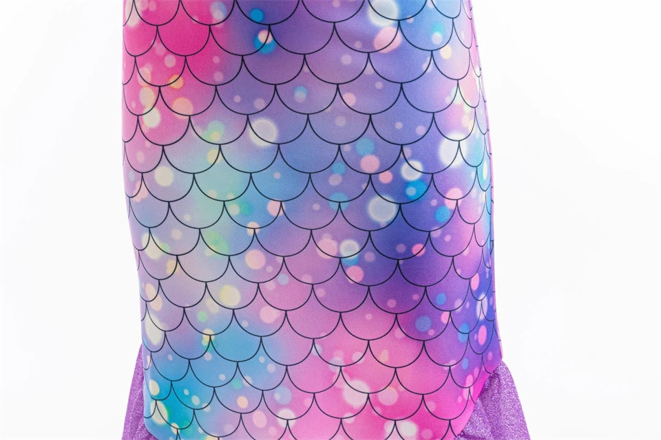 Little Girl Mermaid Ariel Princess Dress Halloween Cosplay Children's Birthday Party Costume