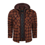 Woodsman Cotton Plaid Hooded Jacket Thick Warm Winter Plaid Shirts