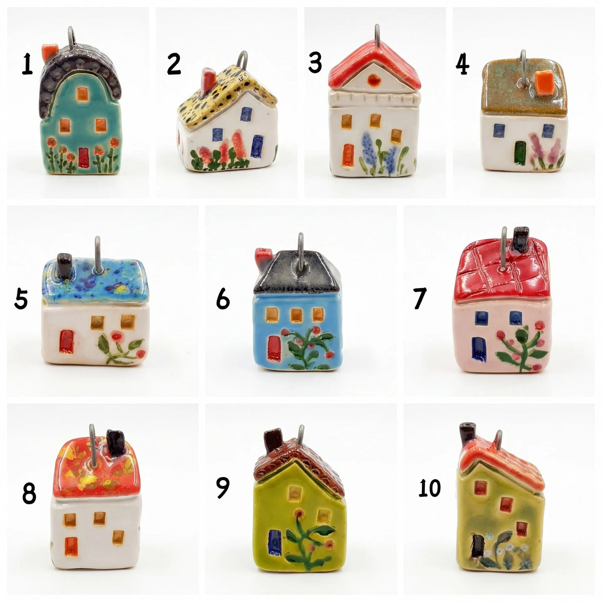 Ceramic House Charms English Cottage DIY Jewellery Making Necklace Bracelet Pendants
