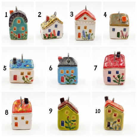 Ceramic House Charms English Cottage DIY Jewellery Making Necklace Bracelet Pendants