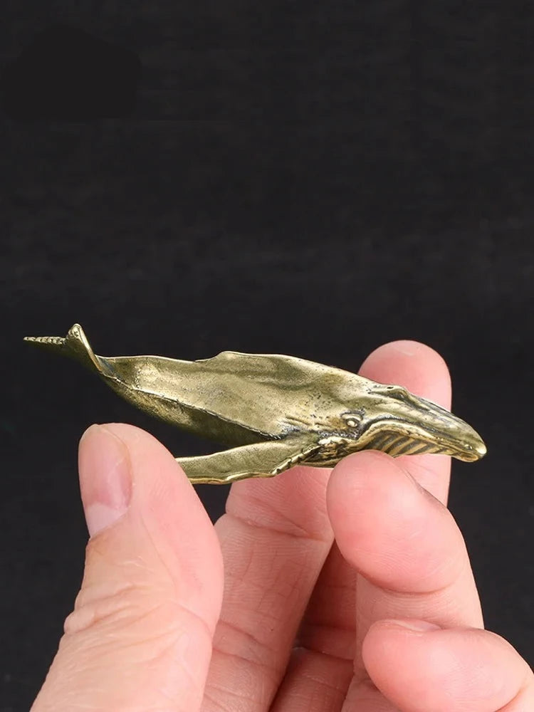 Copper Whale Figurines Tea Pets