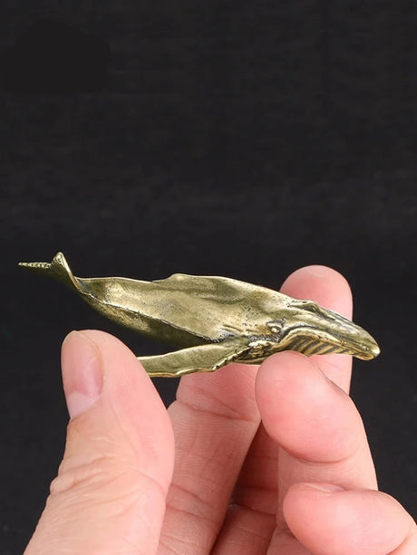 Copper Whale Figurines Tea Pets