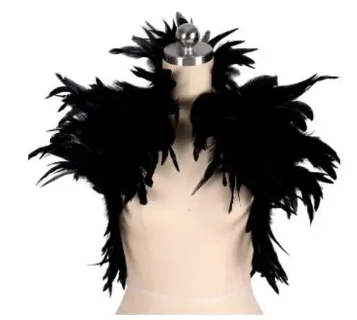 Feather Shoulder Epaulettes Festival Rave Wear