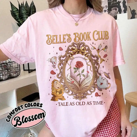 Belle’s Book Club T-Shirt Tale As Old As Time Book Lover Tee