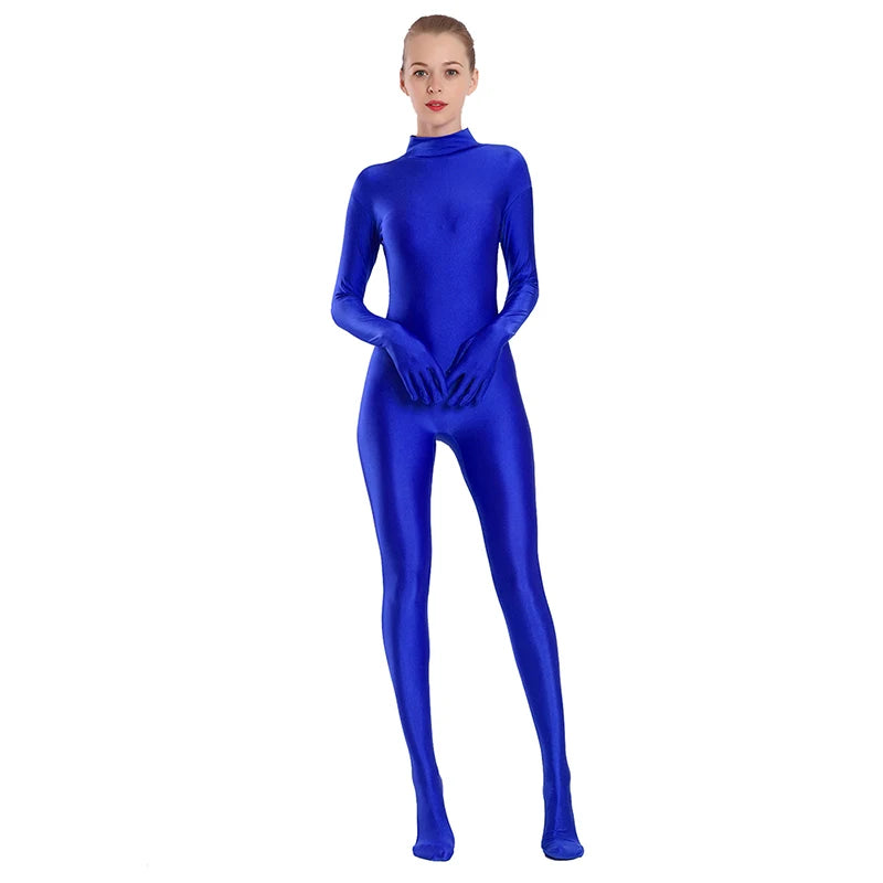 Cat Burglar Adult Spandex Full Body Zentai Footed Jumpsuit Unisex Bodysuit Unitard Halloween Costume
