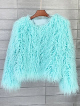 Faux Fur Coats Y2k Punk Rave Winter Jackets