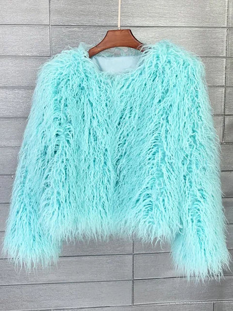 Faux Fur Coats Y2k Punk Rave Winter Jackets
