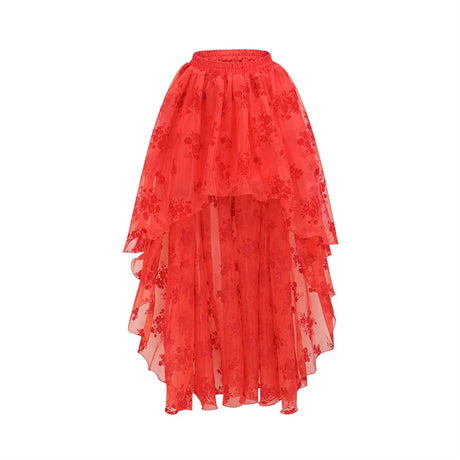 Gothic Tulle Skirt Steampunk Floral Lace