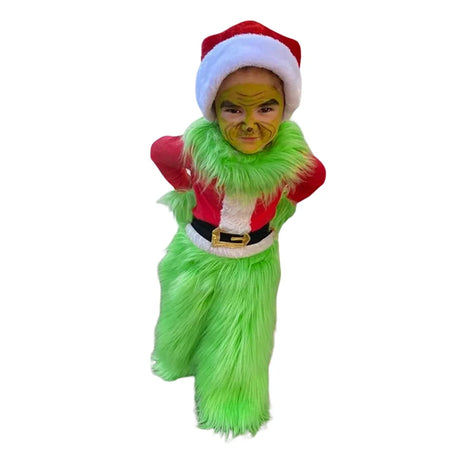 Grinch Costume Kids Boys Girls Christmas Cosplay Costume Set