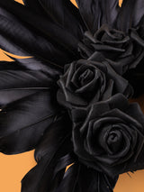 Carnival Showgirl Feather Rose Halo Headpiece Hairband Costume Headdress