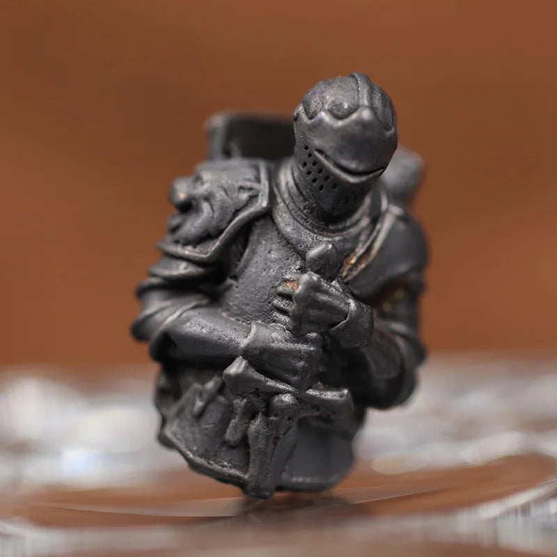Vicissitudes Templar Knight Brass Crusader Armor Paracord Beads Lanyard Dreadlock Beard Bead