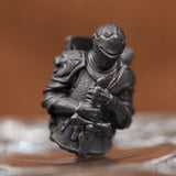Vicissitudes Templar Knight Brass Crusader Armor Paracord Beads Lanyard Dreadlock Beard Bead