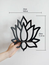 Lotus Crystal Corner Shelf Wooden Crystal Display Shelf