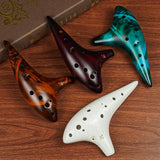Zelda's Ocarina 12 Hole Ceramic Flute 12 Tones Alto C Ceramic Ocarina Musical Instrument with Song Book Neck String Neck Cord Carry Bag