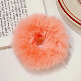 Dopamine Colour Fluffy Scrunchie Hair Bands Ponytail Holder Hair Accessories