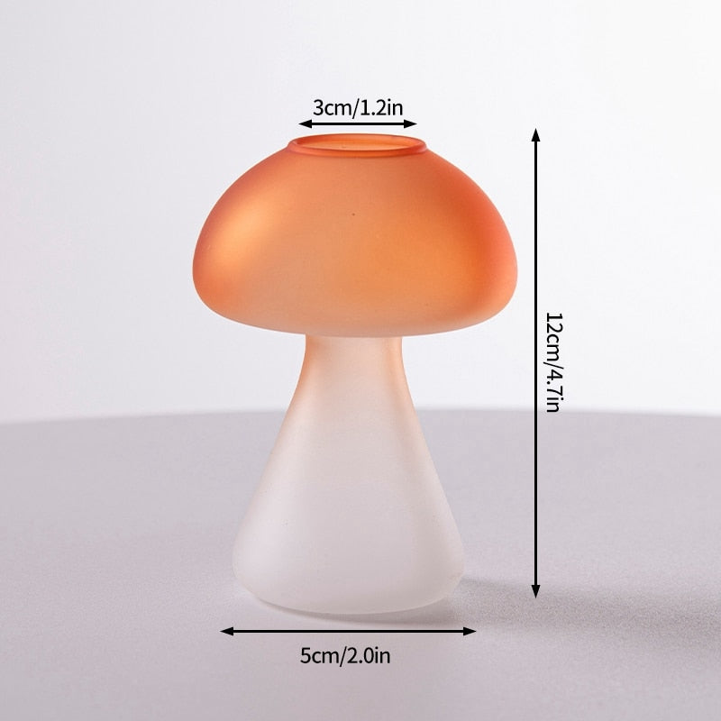 Mushroom Glass Vase Plant Hydroponic Terrarium Vase