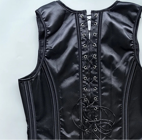 Men's Formal Boned Waistcoat Corset Vest Lace Up Burlesque Performance Stage Costume
