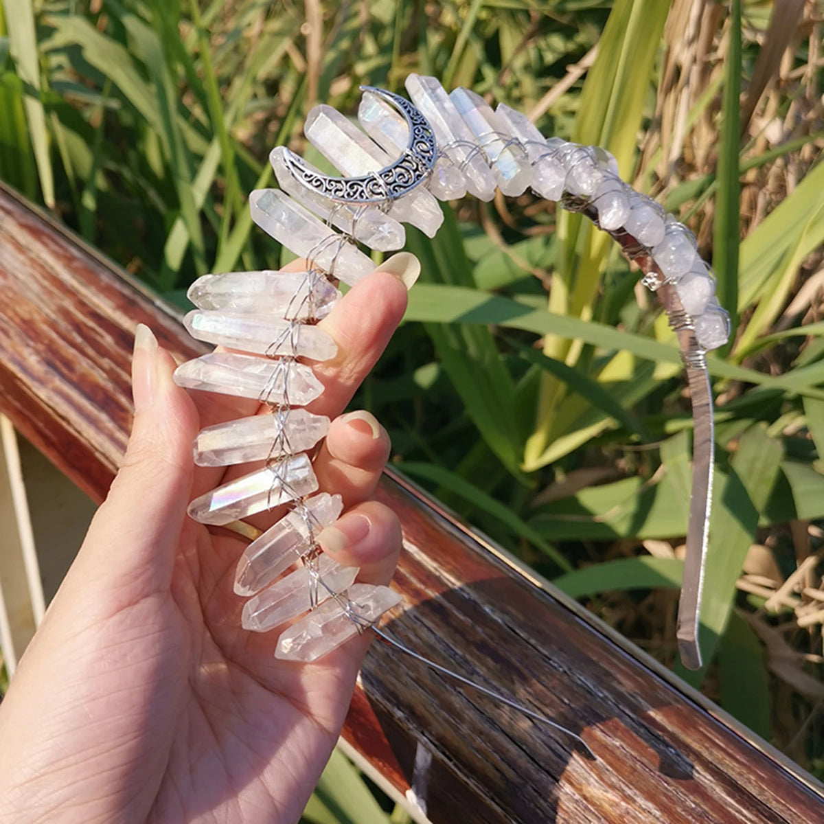 Goddess Crowns Raw Crystal Quartz Tiara Headbands