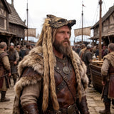 Unisex Viking Faux Fur Headdresses and Wolf Head Masks