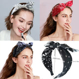 Paisley Bandana Top Knot Bow Headbands